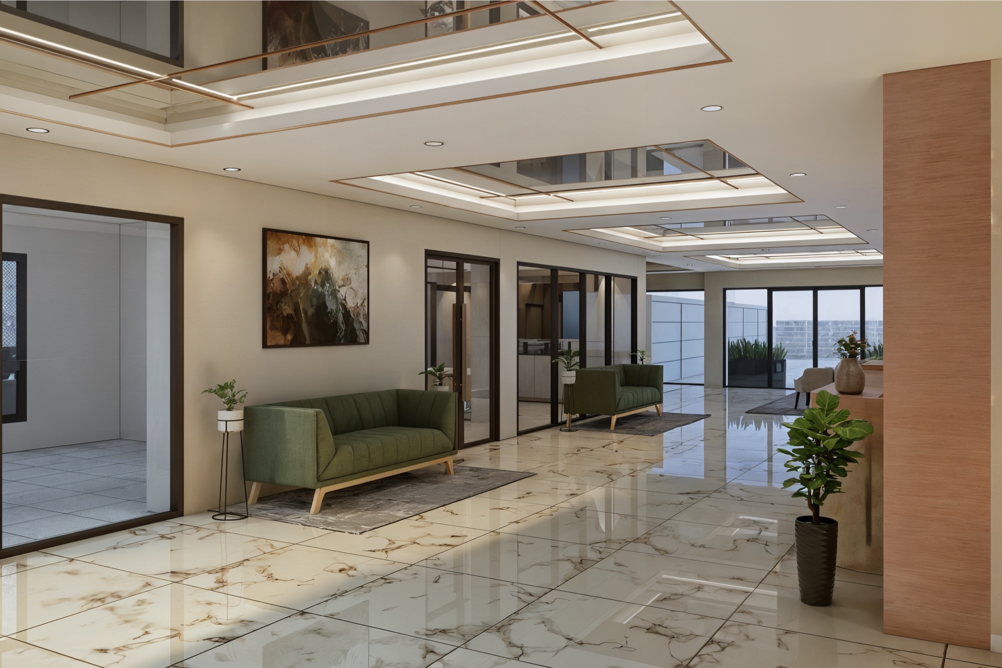 Hotel lobby seating